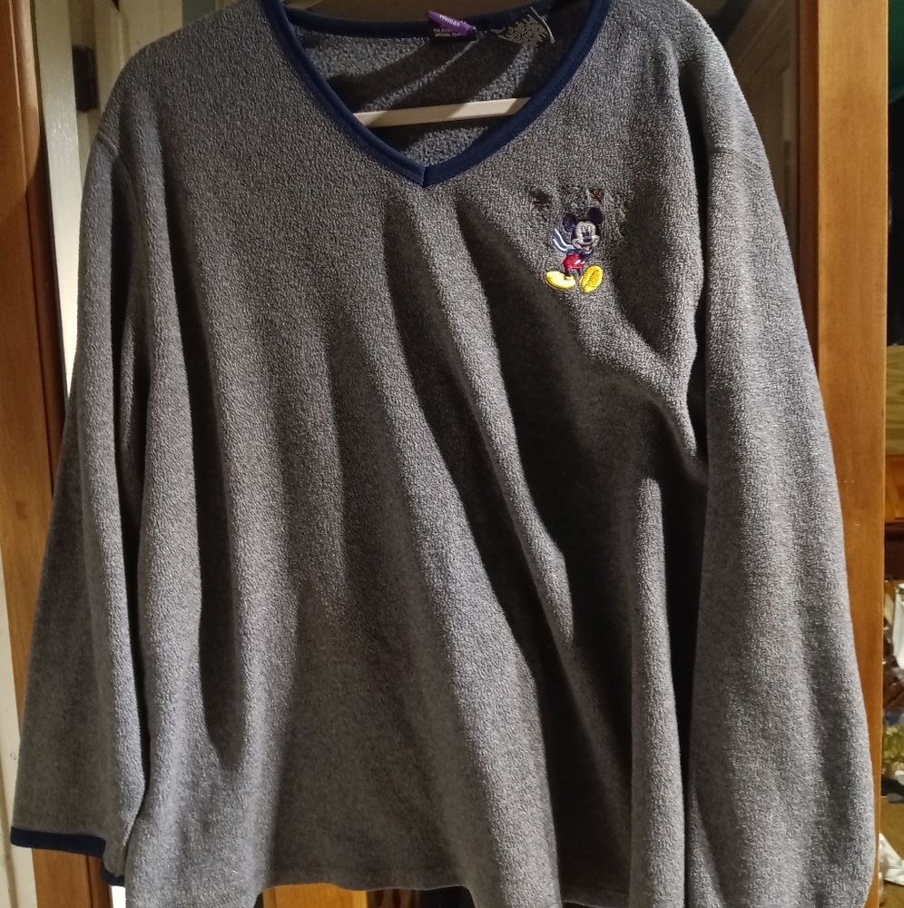 Oversized Gray Disney Mickey Mouse sweater